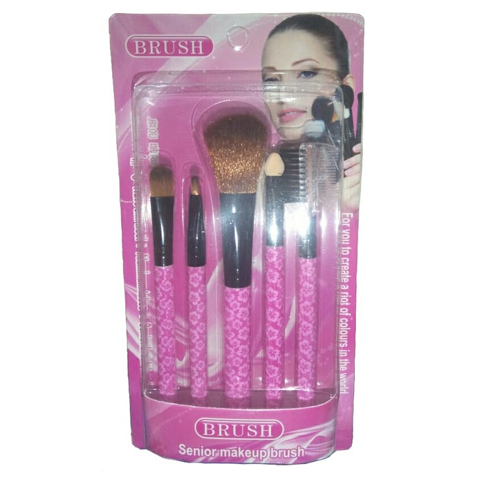 ALAT KECATIKAN / BRUSH / KUAS ISI 5 SENIOR MAKEUP BRUSH / KUAS MAKEUP BRUSH SET / MAKEUP ISI 5 IN 1