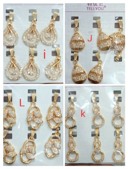 DAL869.Liontin kalung xuping lapis emas A-K dgn mata zircon