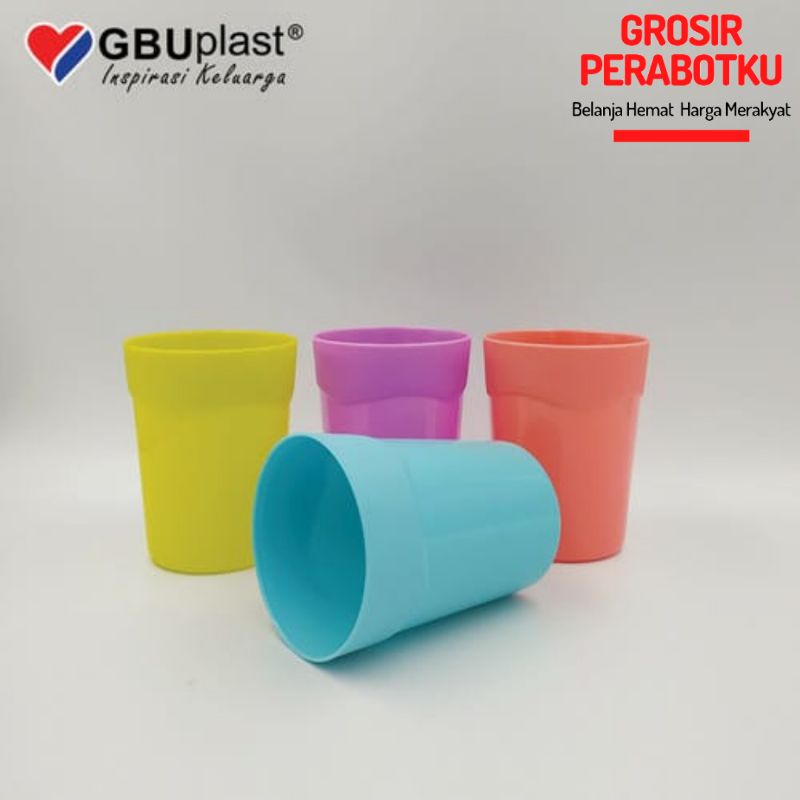 GBU PLAST Gelas Plastik Levina 320ml | Party Glass Gelas Plastik BPA FREE