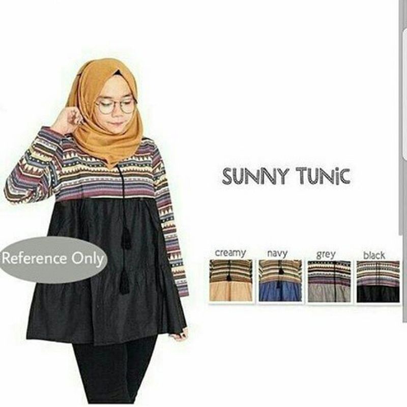 Sunny tunik atasan wanita fashion muslim remaja