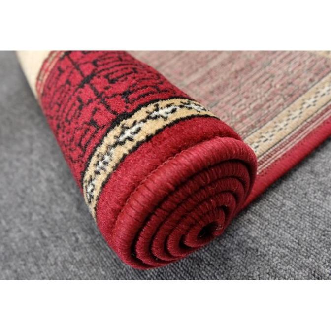 Mukena Al-Jabari Jumbo Size Rempel Tas Serut - Burgundy