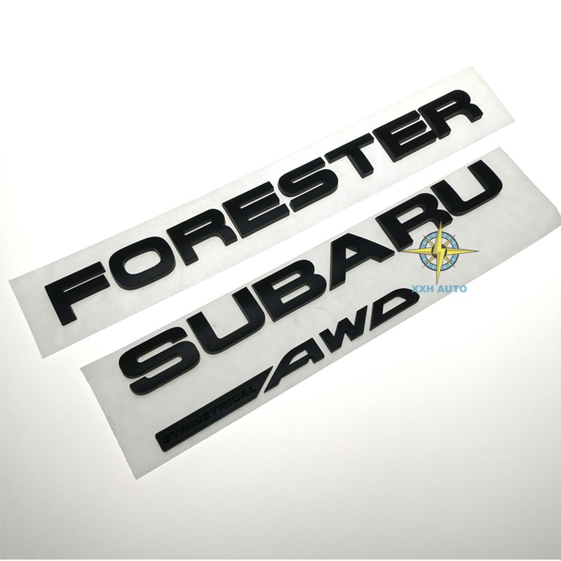 Stiker Label Tulisan SUBARU SUBARU AWD Warna Hitam Matte Untuk Mobil SUBARU