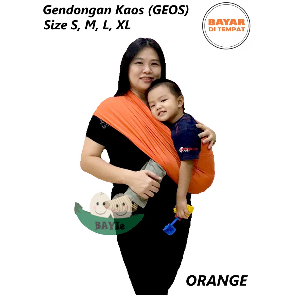 BAYIE - Baby JOSE Premium Gendongan Bayi Kaos/GEOS/Selendang Bayi/ORANGE