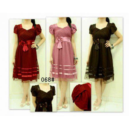 Gaun Pesta / DRESS PESTA Dress Tile Dress Kondangan Dress ABG Dress Remaja FW-3632-Pink