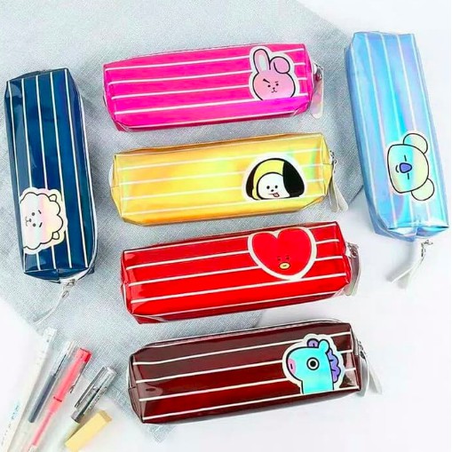 

Tempat pensil bts choki tata hologram dompet bts laser import