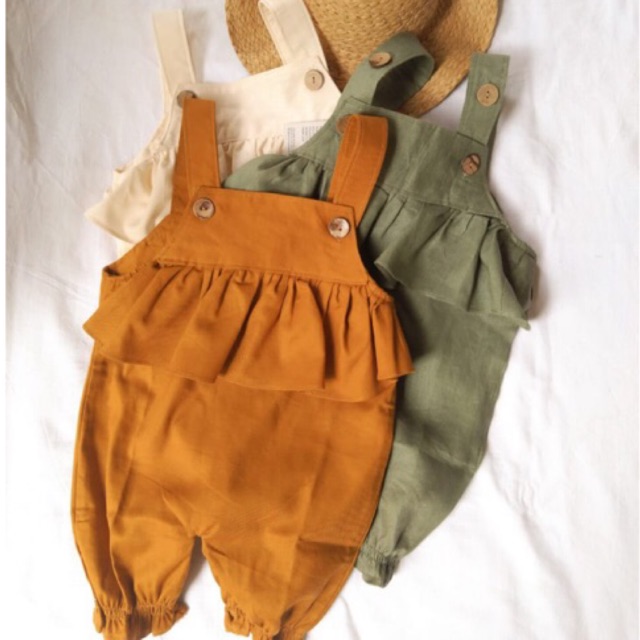 Baby Giggles - Andreeanna Vintage Ruffle Overall