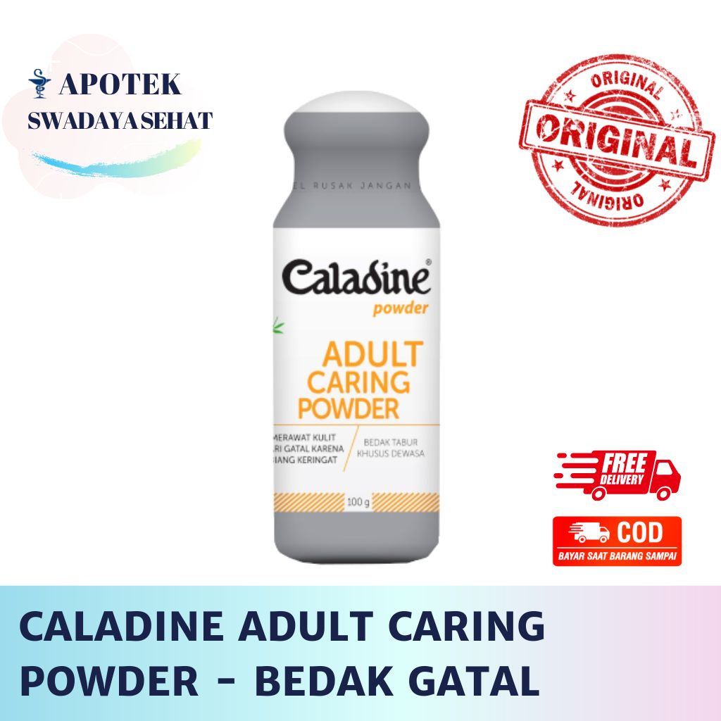 CALADINE ADULT CARING POWDER 110 Gram - Bedak Gatal Biang Keringat 60gr Dewasa Caladin