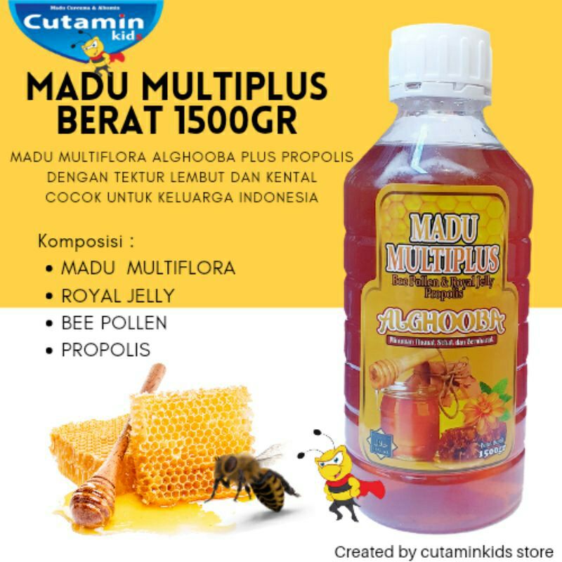 

MADU MULTIPLUS BEE POLLEN & ROYAL JELLY PROPOLIS ALGHOOBA