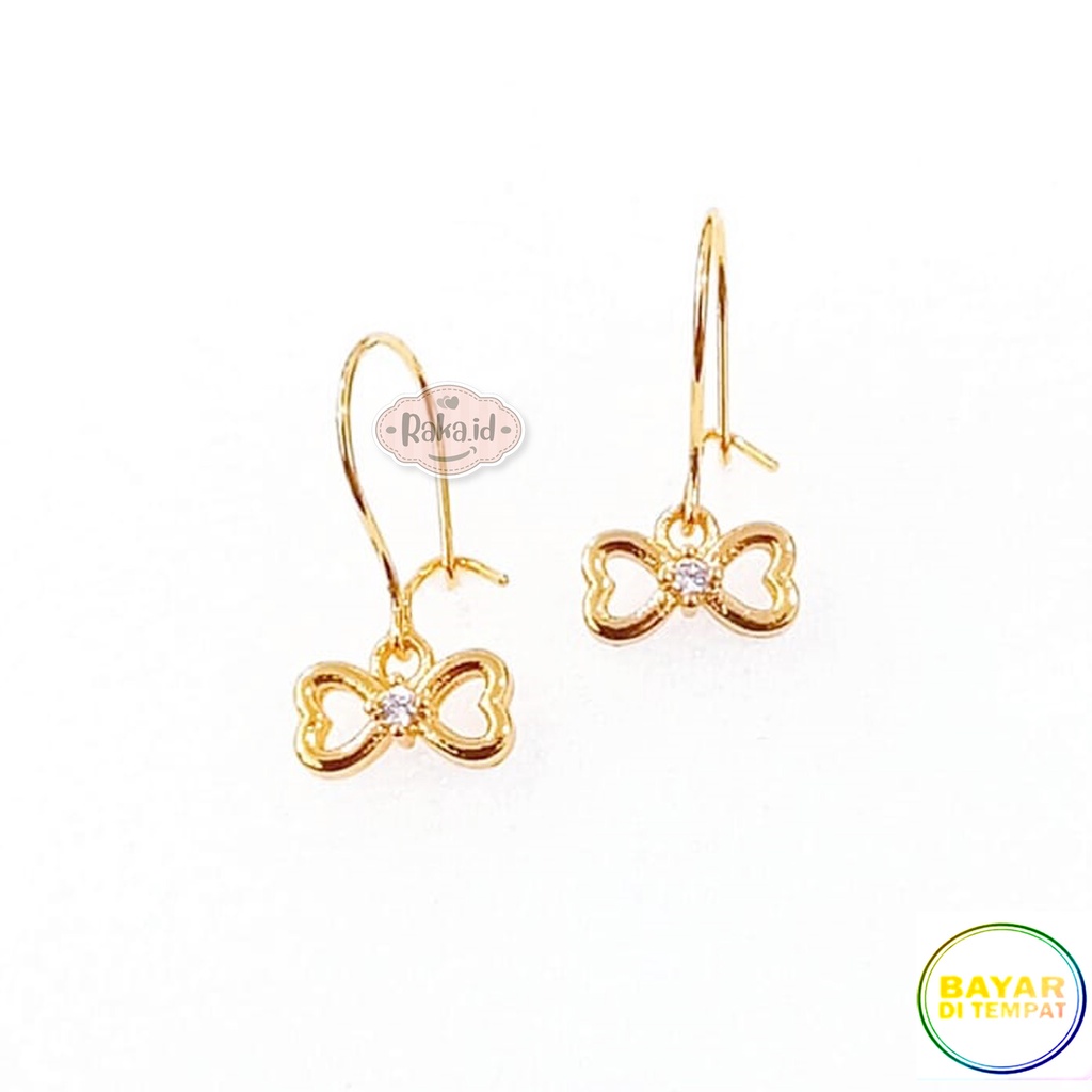 Anting Clip / Klip Wanita Pita Gold Perhiasan Aksesoris Wanita 840