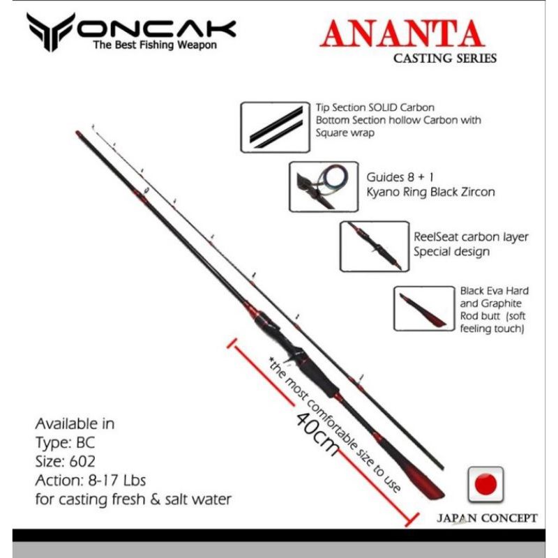 joran bc oncak ananta solid carbon 602 8-17 lbs