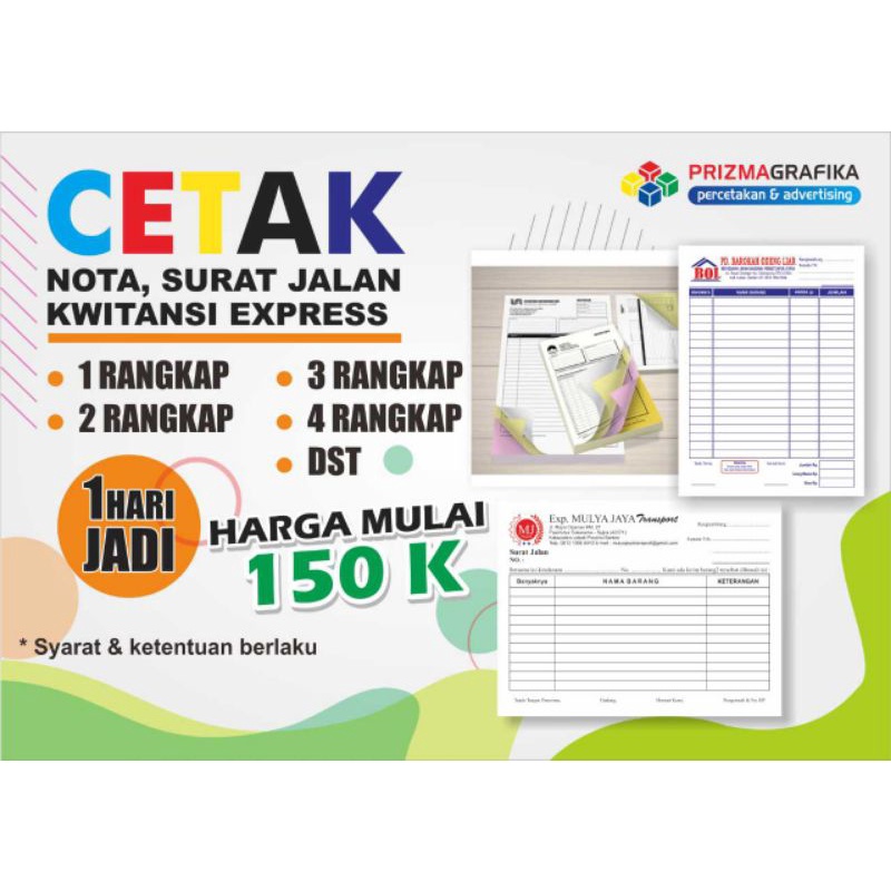 

nota, surat jalan, kwitansi