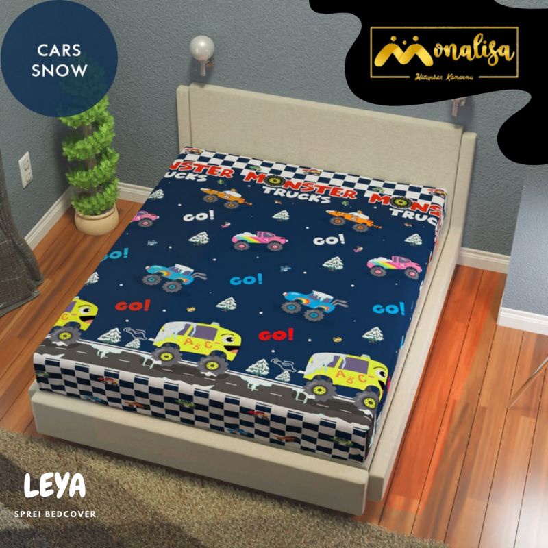 MONALISA Sprei Waterproof 180x200 King Size anti ompol-Cars Snow