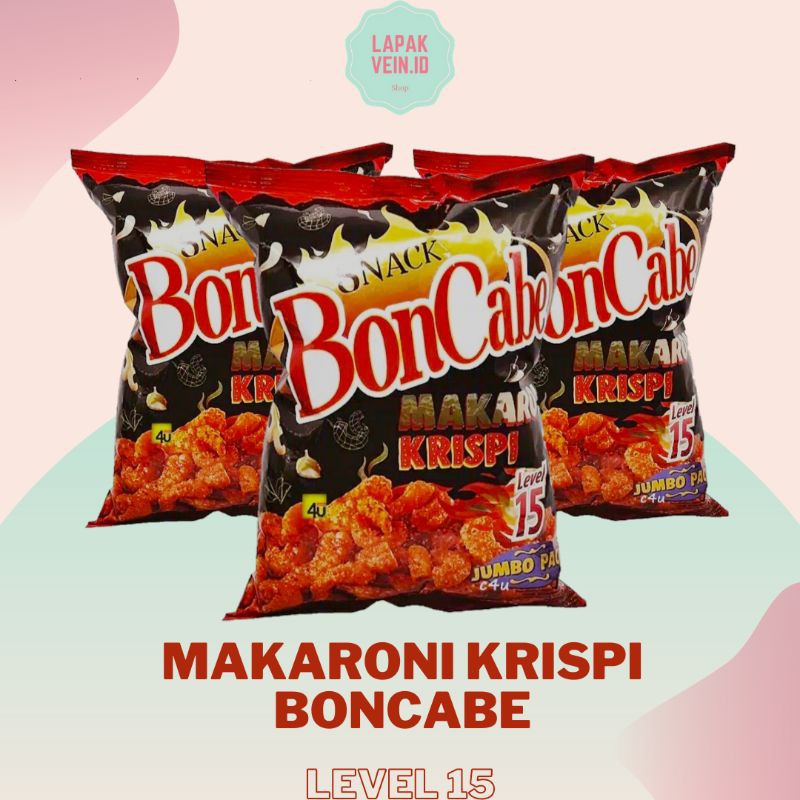 

Snack Makaroni Krispi Boncabe Level 15 Pedas murah meriah 150gr