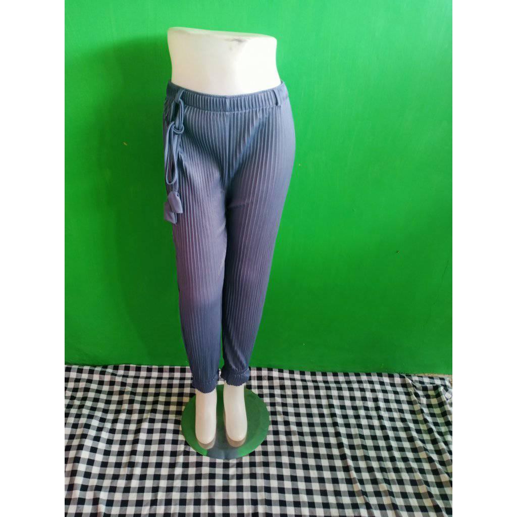 Jogger Plisket celana plisket aladin wanita dewasa muat bb 45-65 kg