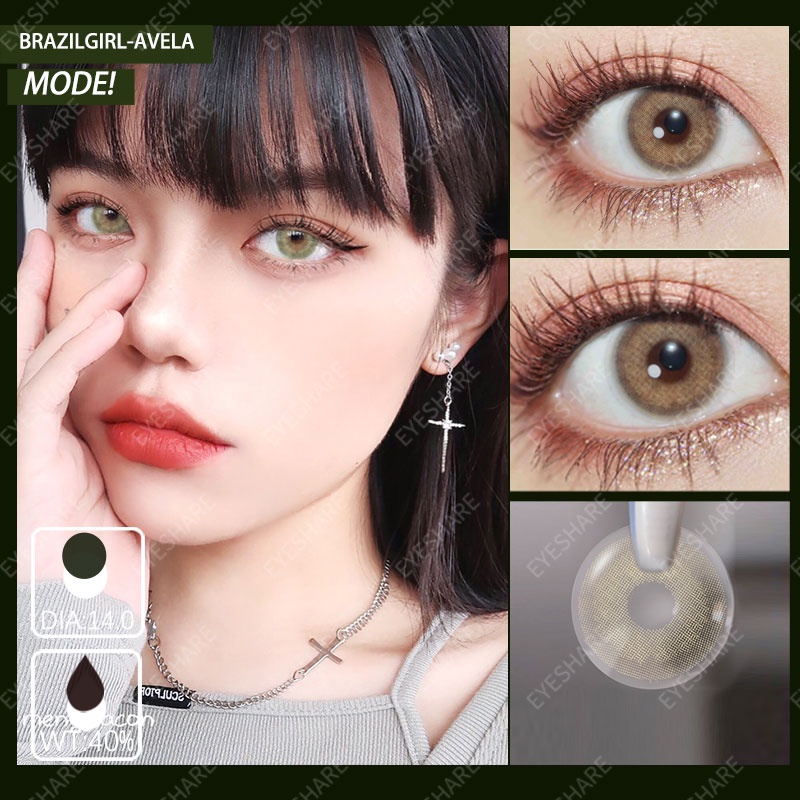 Soflens EYESHARE Diameter 14mm 1 Pasang Lensa Kontak Warna Softlens Mata Normal Softlens Lensa Korean Fashion Style Blue