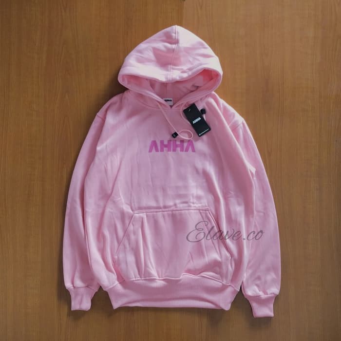 keren JAKET HOODIE AHHA GANK PINK PREMIUM LIKE ORIGINAL - - berkualitas