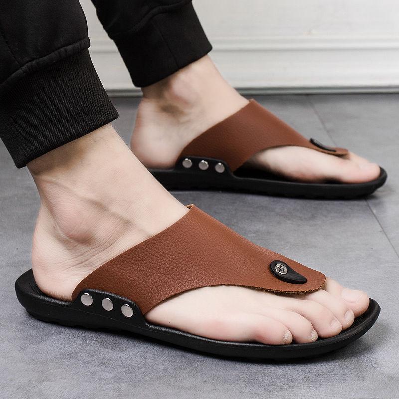  Sandal  Jepit Pria Kasual Keren Kulit  Sandal  Pria Outdoor 