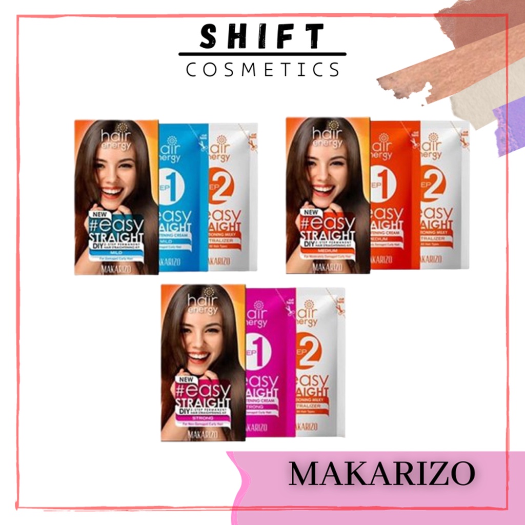 MAKARIZO Easy Straight | Pelurus Rambut EasyStraight | Mild Medium Strong 80ml 120ml pelurus rambut 