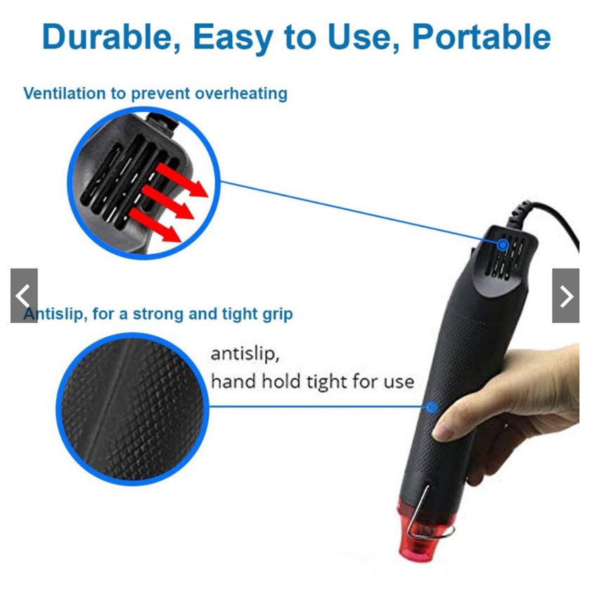 【COD+Dalam stok+Pengiriman Cepat】220V 300W Heat Gun Electric Hot Air Vinyl Scraper + Cutter / Alat Untuk Memancarkan Aliran Udara Panas / Pengupas Vinyl / Perkakas Elektrik