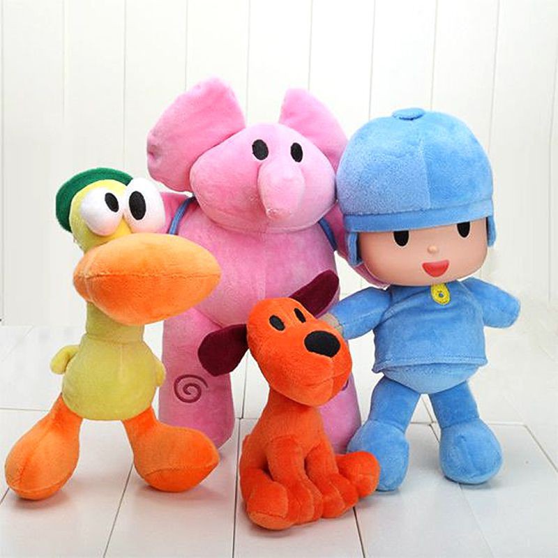 6pcs Mainan Boneka Plush Pocoyo Elly Pato Loula Untuk Anak Perempuan