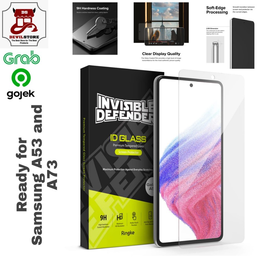 Ringke ID Tempered Glass Screen Protector Samsung A53 and Samsung A73