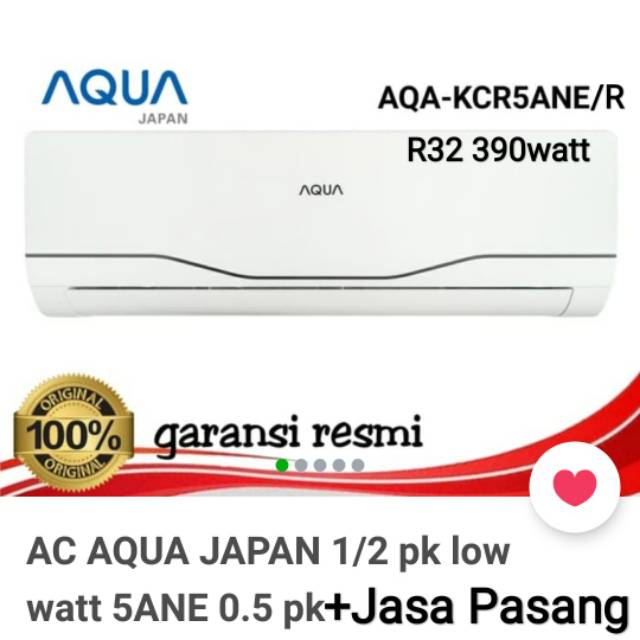 AC SPLIT 05PK Aqua by Sanyo 390WATT plus jasa pasang di kota cirebon Freon R32