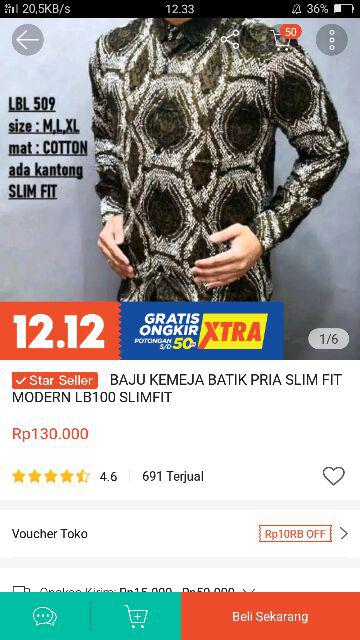 Cbl650 Kemeja Batik Pria Slimfit Mewah Linabatikdistro Unik Baju Batik Pria Best Seller
