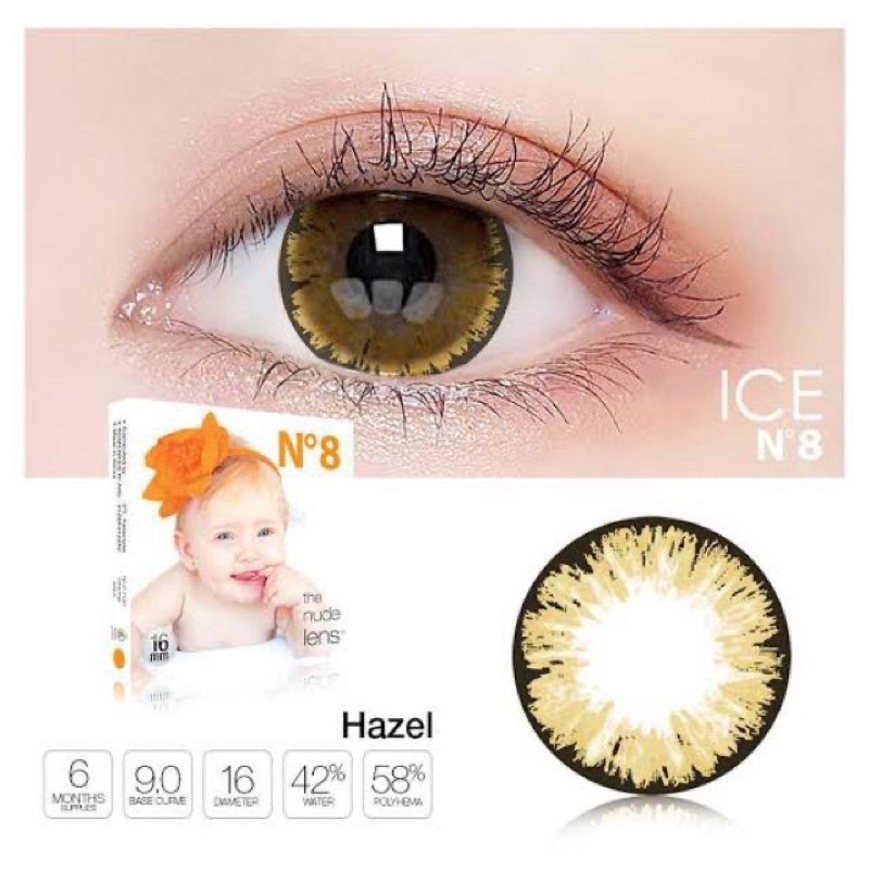 ready - softlens no8 ice -- kontak lensa ice no 8 dm 16mm