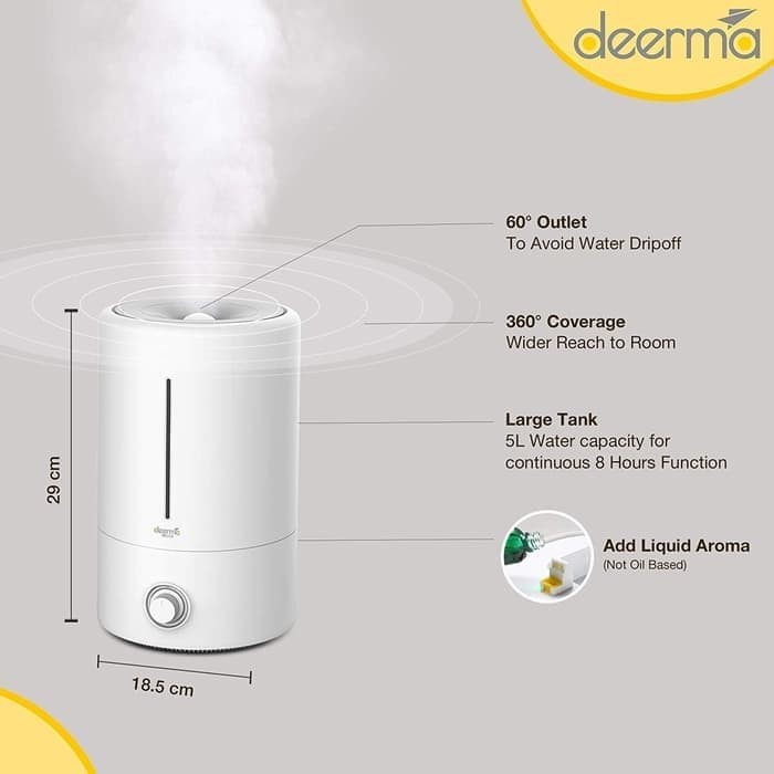 Pelembab Udara Deerma DEM-F628 5L Air Humidifier Ultrasonic