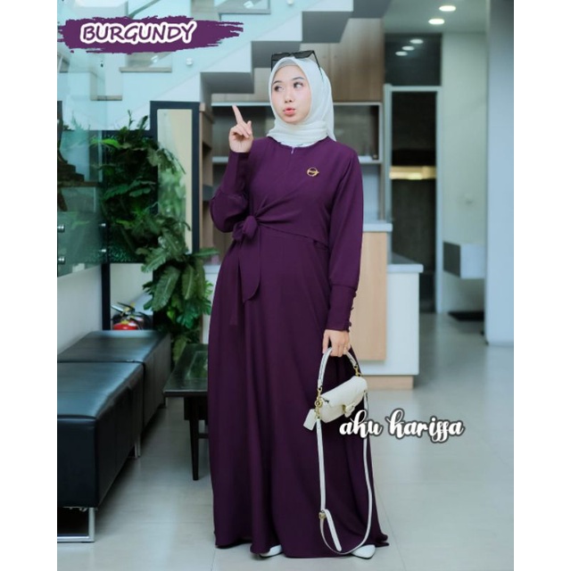 ready siap kirim Ciara Dress ory by Aku karissa free bross gamis ity crepe jumbo ld105