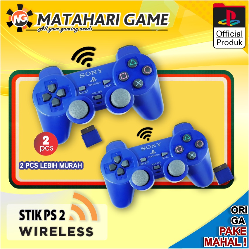 [ 2 Pcs Murah ] Stik Stick PS2 Wireless Sony Original Pabrik