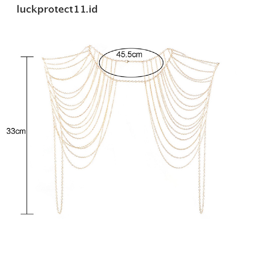 &lt; Luckprotect11. &lt; LuckproteksiKalung Rantai Badan Model Rumbai Untuk Wanita