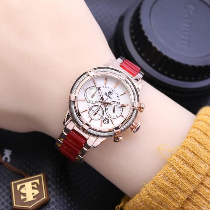 jam tangan TETONIS ORIGINAL WANITA KAWAT SLING ROSE GOLD RANTAI