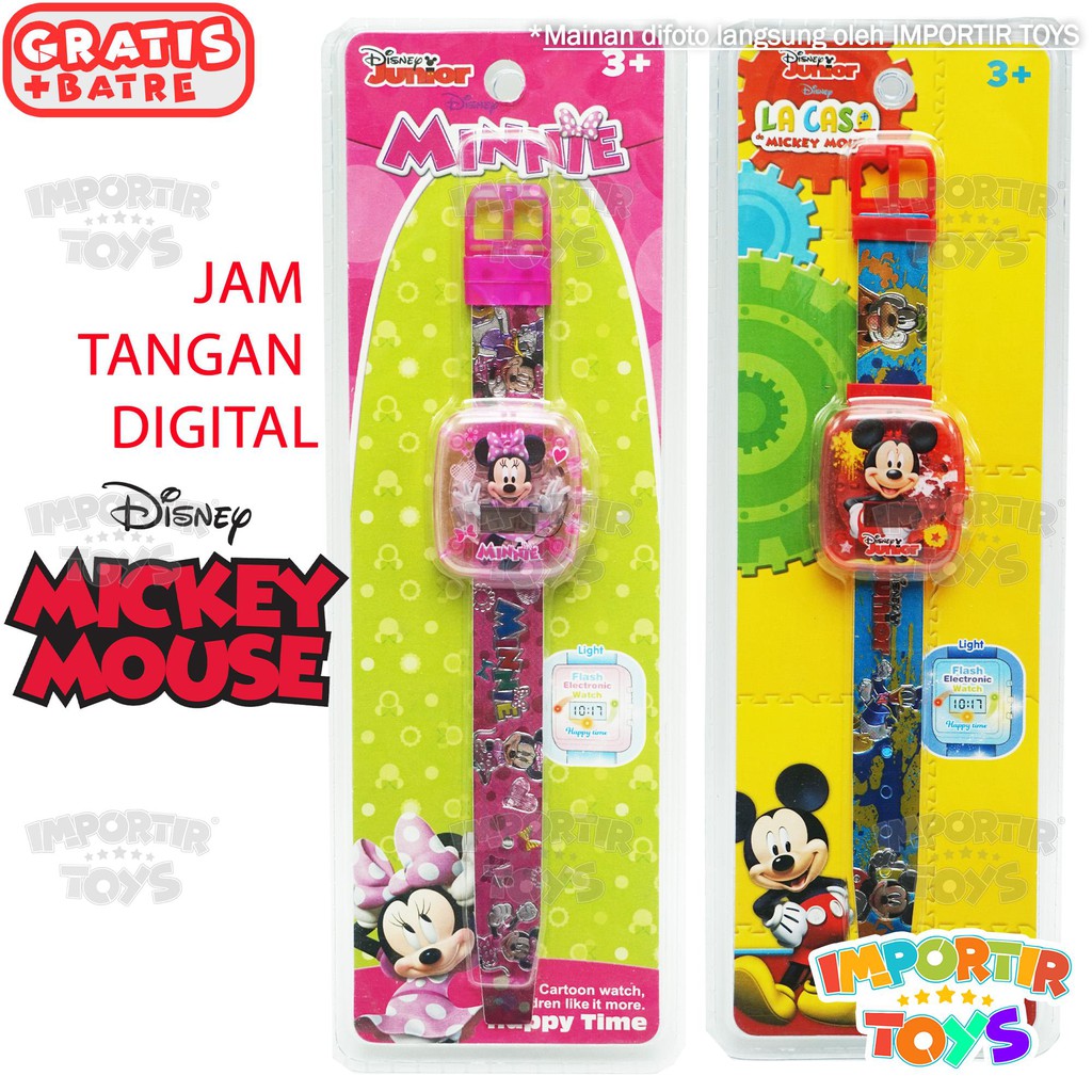 JAM TANGAN ANAK LUCU dgn LAMPU yang KEREN AVENGERS MICKEY MINNIE MOUSE MINION PRINCESS DISNEY