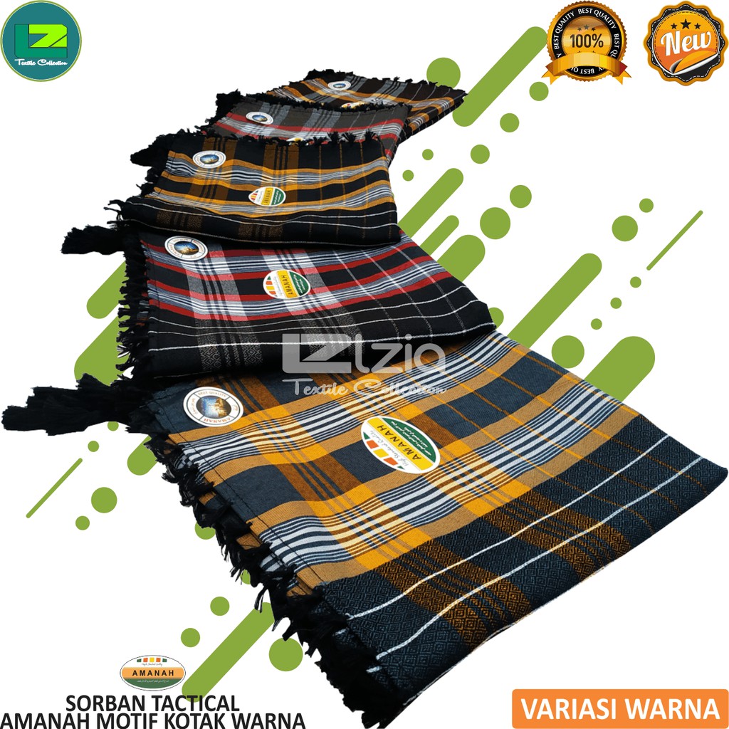 SORBAN TACTICAL DEWASA SORBAN AMANAH MOTIF KOTAK WARNA