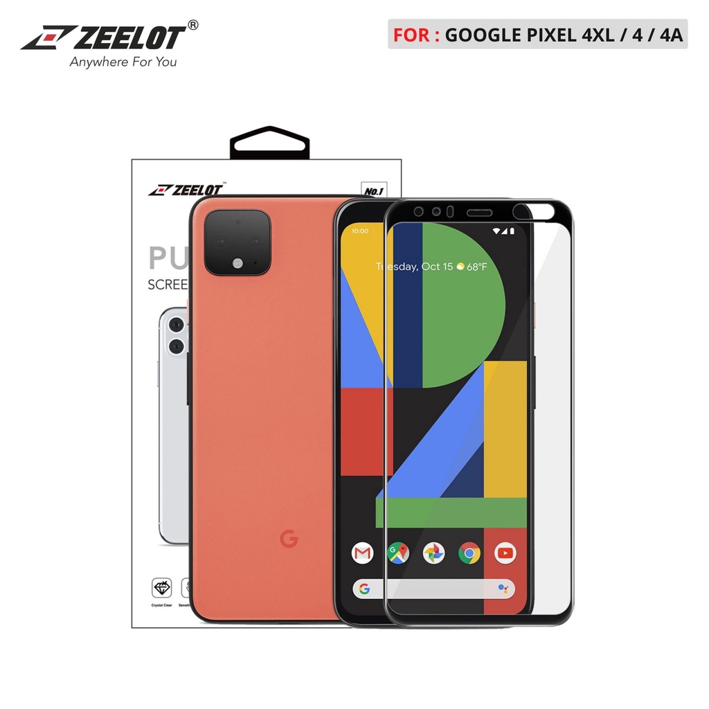 ZEELOT PureGlass Tempered Glass Screen Protector for Google Pixel 4XL Pixel 4A Pixel 4