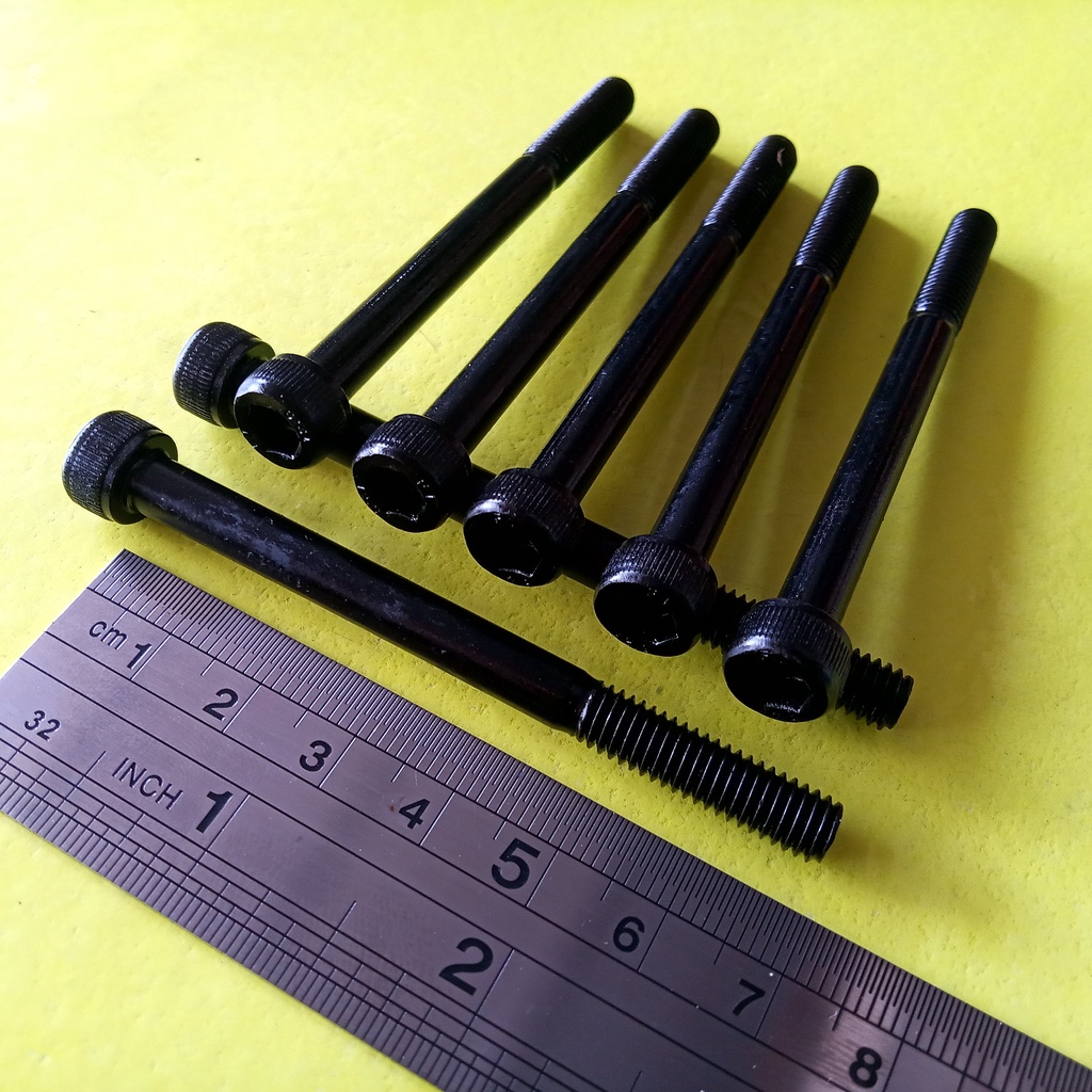 BAUT L BAJA M6 X 70 PANJANG 7CM / BAUT M6 / BAUT 10 KUNCI L5 / L 5 HALF DRAT / BAUT L M6 X 70 / BAUT