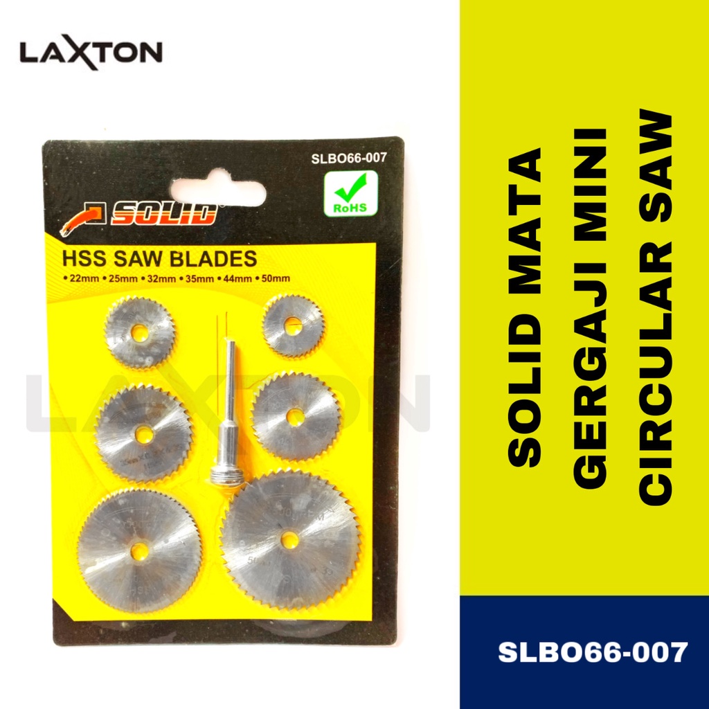 Solid Mata Bor mini Gerinda Gergaji Potong HSS 7 Pcs SLB066-007