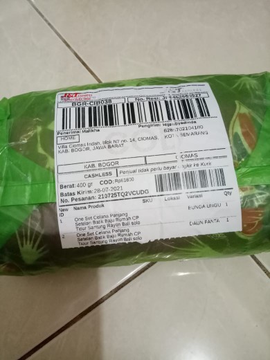 One Set Celana Panjang Setelan Batik Baju Rumah Cp Tidur Santung Rayon Bali Solo