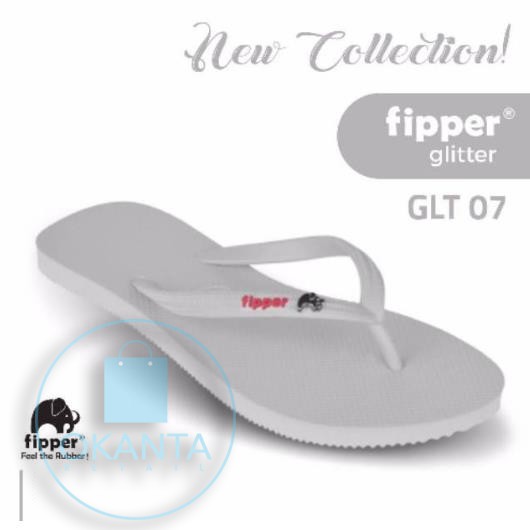 Sandal Fipper Glitter - White Pink [GLT 07] - ORIGINAL