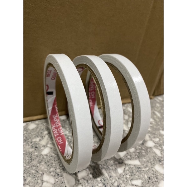 

DOUBLE TAPE PEREKAT 2 SISI | UKURAN 10mm 12mm 24mm | PERLENGKAPAN ATK | SELOTIP | LEM | PEREKAT