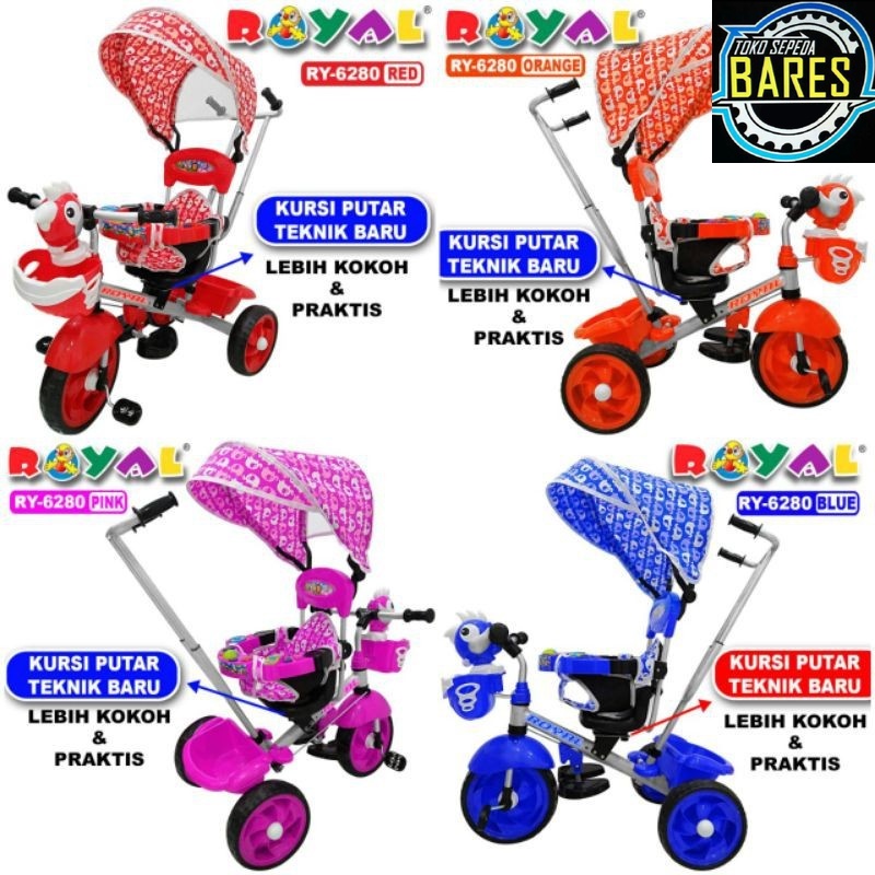 Sepeda Roda Tiga Anak Royal RY-6280 / Tricycle