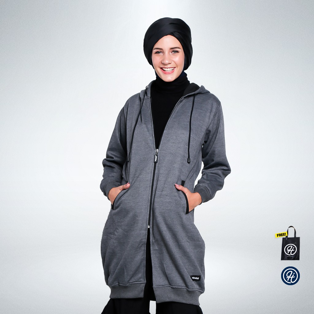 Hijacket® Basic Misty | Original | Jaket Hoodie Wanita Premium Fleece-1