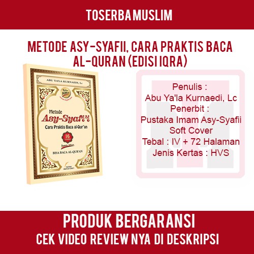 Metode Asy-Syafi'i : Cara Peraktis Baca AL-QUR'AN (Edisi Iqra) - Pustaka Imam Syafi'i