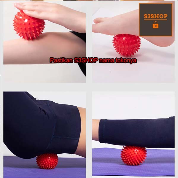 Bola Duri Terapi Yoga Pijat Akupuntur Spiky Massage Ball PVC 7.5cm