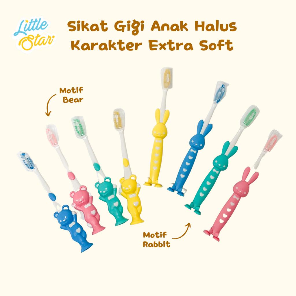 Sikat Gigi Anak Bayi Extra Soft Halus Lembut Motif Karakter Import Murah BPA Free