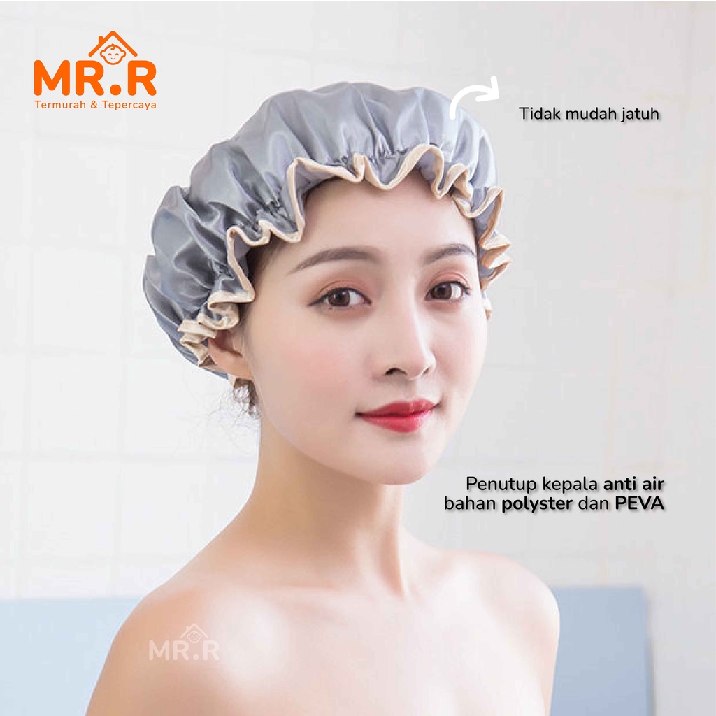 Shower Cap Penutup Kepala Mandi Penutup Rambut Topi Mandi Tutup Kepala Mandi Perlengkapan Mandi