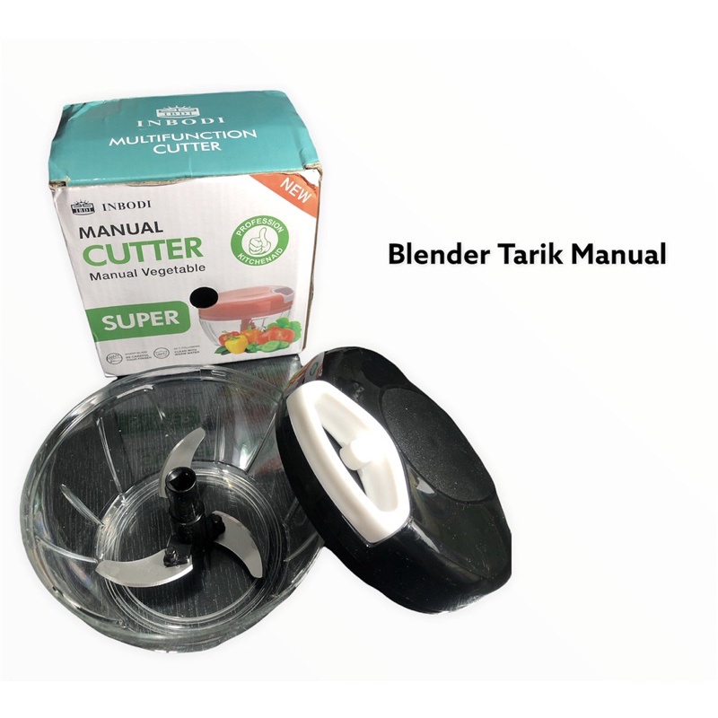 Inbodi Speedy Chopper Blender Tangan Tarik Manual Perajang Serbaguna Kapsul Cutter 3 Mata Pisau Alat Pencacah Portable Capsule Bumbu Dapur