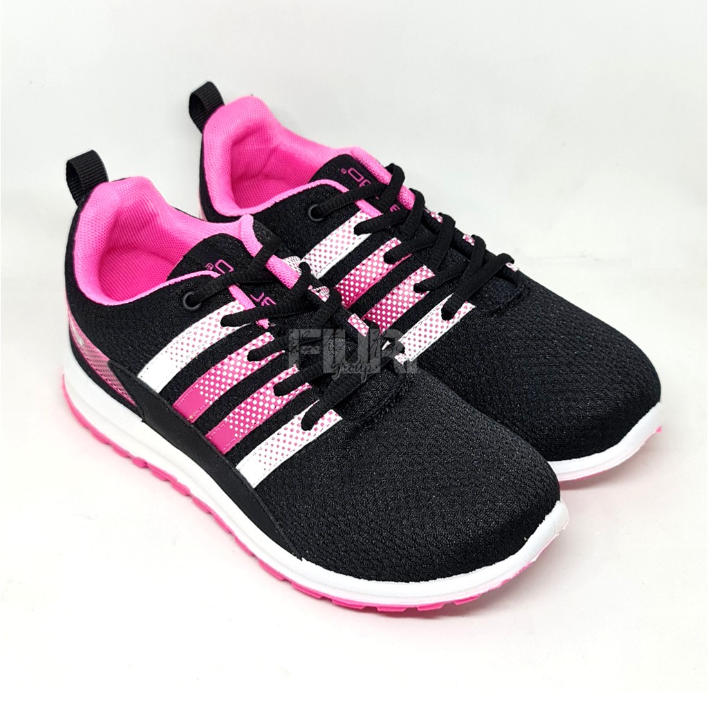 FIURI - ANDO ORIGINAL - VIVIAN 33-40 HITAM PINK - SEPATU SNEAKERS SPORT KANVAS SOL KARET ANAK PEREMPUAN - SEPATU KETS FASHION TRENDY WANITA DEWASA - SEPATU OLAHRAGA LARI FITNES SENAM KERJA KULIAH BERTALI CEWEK MURAH PROMO DISKON BONUS KAOS KAKI