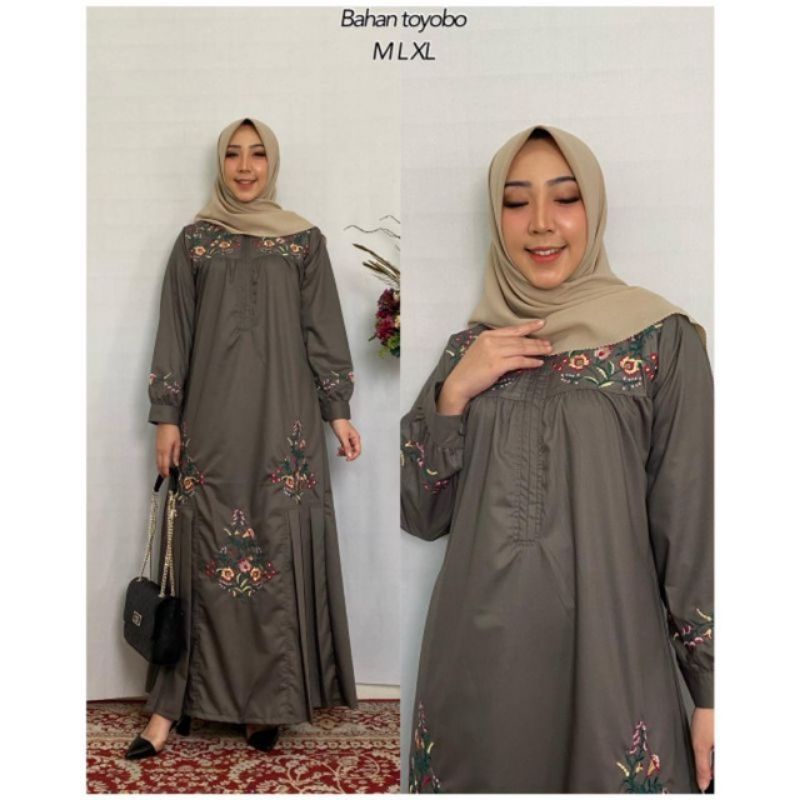 Baju pesta gamis bordir daily angkasa series